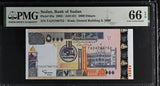 Sudan 5000 Sudanese Dinars 2002 P 63 a Gem UNC PMG 66 EPQ