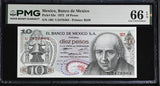 Mexico 10 Pesos 1972 P 63 e Gem UNC PMG 66 EPQ Dolores Hidalgo cathedral