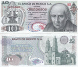 Mexico 10 Pesos 1972 Series BU P 63 e UNC