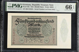 GERMANY 500000 MARK 1923 P 88 b Gem UNC PMG 66 EPQ