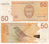 Netherlands Antilles 50 Gulden 2011 P 30 e UNC ,Rufous-collared sparrow