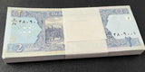 Afghanistan 2 Afghanis 2002 P 65 UNC LOT 100 PCS 1 Bundle