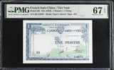 French Indochina 1 Piastre ND 1954 P 105 VIETNAM Superb Gem UNC PMG 67 EPQ