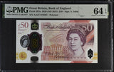 Great Britain 50 Pounds 2020 ND 2021 P 397 a Polymer Choice UNC PMG 64 EPQ