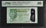 Northern Ireland 20 Pounds 2017 P 92 a Gem UNC PMG 66 EPQ