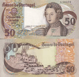 Portugal 50 Escudos 1968 Random Sign P 174 a AUnc