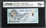 Cook Islands 3 Dollars ND 2021 P 11 a* ZA Replacement Superb Gem UNC PMG 70 EPQ