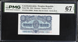 Czechoslovakia 3 Koruny 1953 P 79 b SUPERB GEM UNC PMG 67 EPQ