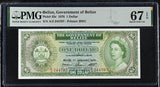 Belize 1 Dollar 1976 P 33 c QEII Superb Gem UNC PMG 67 EPQ