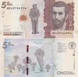 Colombia 5000 Pesos 2017 P 459 c UNC