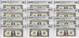 United States SET 12,1 Dollar USA Mixed States A-L Gem UNC PMG 65 66 67 EPQ