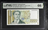 Bulgaria 1000 Leva 1994 P 105 a Gem UNC PMG 66 EPQ