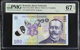 Romania 100 Lei 2019 Polymer P 121 j Superb Gem UNC PMG 67 EPQ