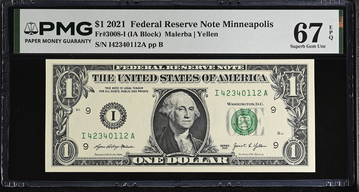 United States 1 Dollar Usa 2021 P 549 I Minneapolis Superb Gem UNC PMG 67 EPQ