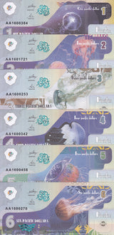 Pacific Ocean set 6, 1 2 3 4 5 6 Dollars 2016 Fantasy