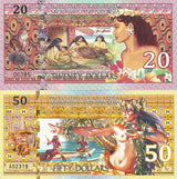 PACIFIC STATES of MMP SET 2 Polymer 20 50 DOLLARS Woman 2018 2024 Fantasy
