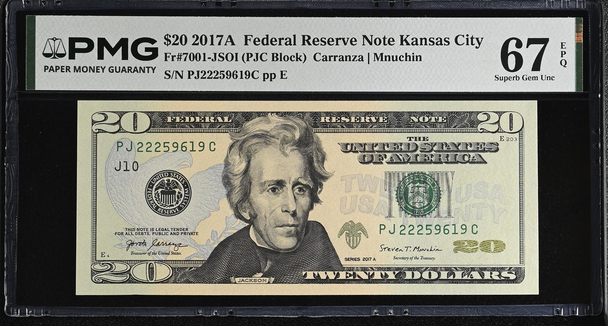 United States 20 Dollars USA 2017A P 546 Kansas City Superb Gem UNC PMG 67 EPQ