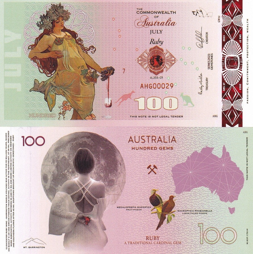 BIRTHSTONE SERIES 100 Gems July 2023 Australia Ruby Polymer Fantasy