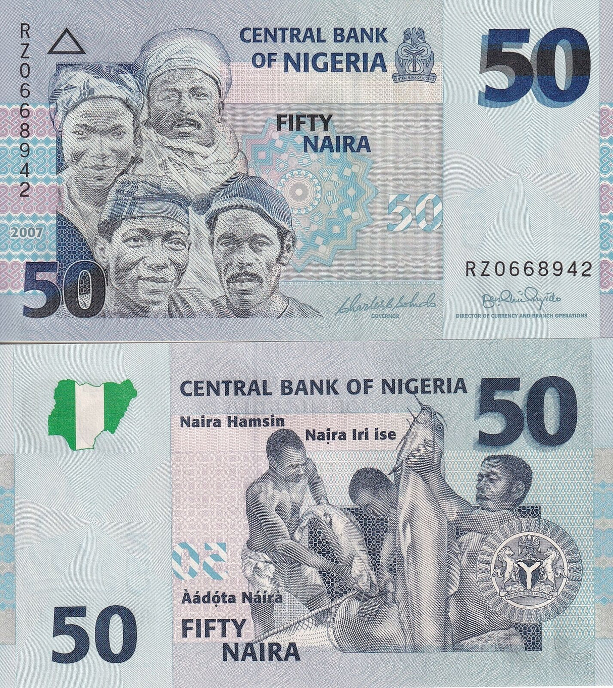 Nigeria 50 Naira 2007 P 35 Paper UNC