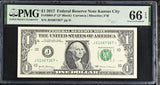 United States 1 Dollar USA 2017 P 544* Replacement J Kansas Gem UNC PMG 66 EPQ