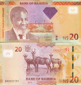Namibia 20 Dollars 2013 P 12 b UNC