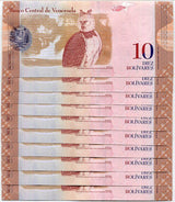 Venezuela 10 Bolivares 2014 P 90 e UNC LOT 10 PCS