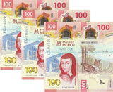 Mexico 100 Pesos 2023 Random Signatures P 134 LOT 3 UNC, Juana Ines de la Cruz