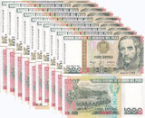 Peru 1000 Intis 1988 P 136 b UNC LOT 10 PCS