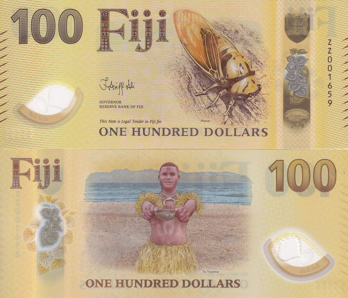 Fiji 100 Dollars 2026 2025 P NEW Polymer REPLACEMENT ZZ UNC