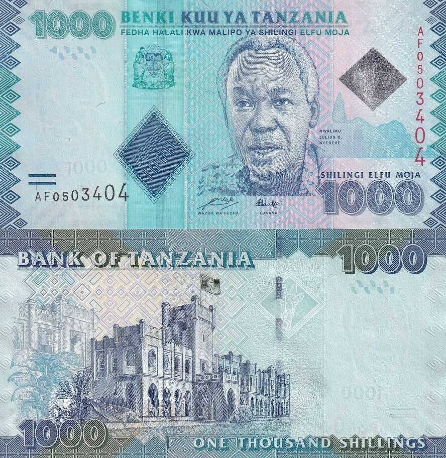 Tanzania 1000 Shilling ND 2010 P 41 UNC