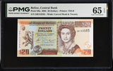 Belize 20 Dollars 2003 P 69 a Gem UNC PMG 65 EPQ