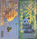 CHINA Test Note 2024 / 2025 Panda / Snake Zodiac Beijing International Coin Exp