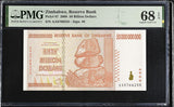 Zimbabwe 50 Billion Dollars 2008 P 87 Superb Gem UNC PMG 68 EPQ TOP POP