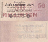 GERMANY Reichsbank 50000000 Mark 1923 P 98 b AUnc