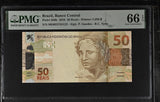 Brazil 50 Reais 2010 P 256 h Gem UNC PMG 66 EPQ