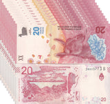Argentina 20 Pesos ND 2017 P 361 UNC, Banco Central de la LOT 10 PCS