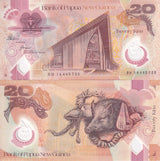 Papua New Guinea 20 Kina 2014 P 31 c Polymer UNC , Boar, conches