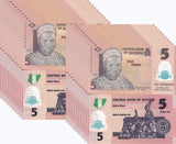 Nigeria 5 Naira 2024 P 38 Polymer UNC LOT 20 PCS