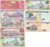 Honduras Set 7 UNC 1 2 5 10 20 50 100 Lempiras Random Date P 96 97 98 99-102