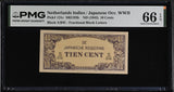 Netherlands Indies 10 Cent ND 1942 P 121 c Gem UNC PMG 66 EPQ