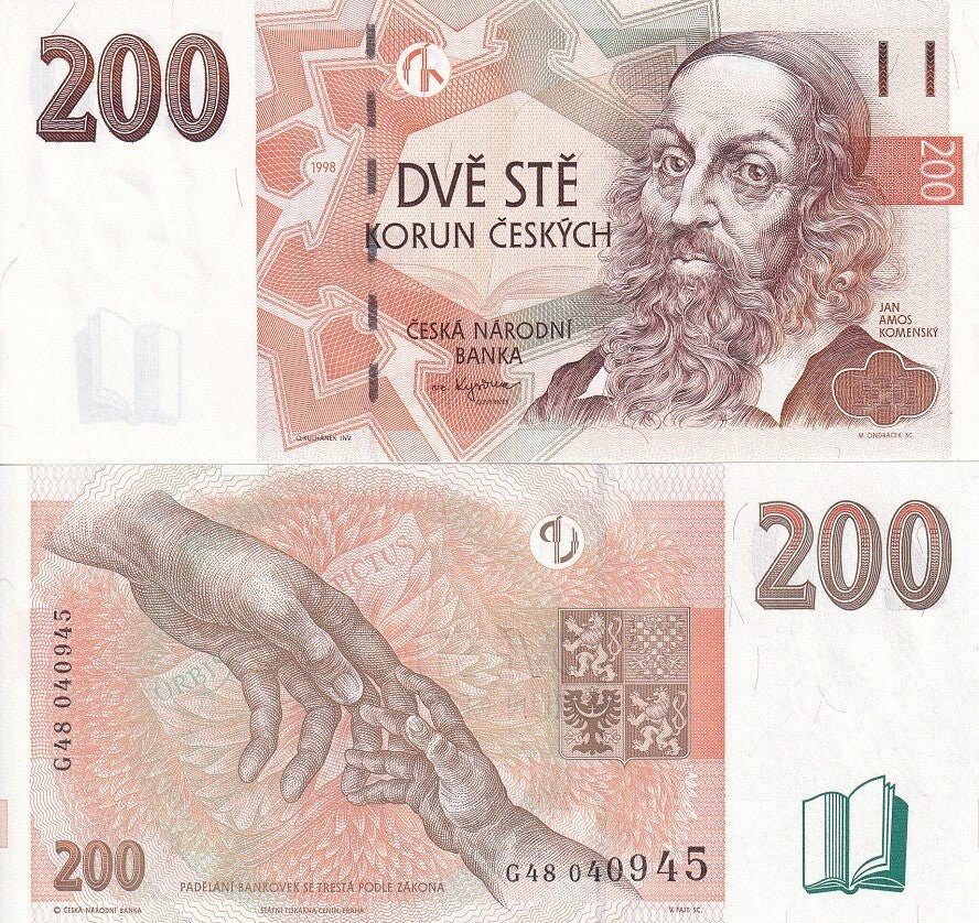 Czech Republic 200 Korun 1998 P 19 e SERIES G UNC