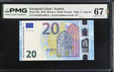 Euro 20 Euro Austria 2015 P 29 n Superb Gem UNC PMG 67 EPQ