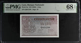 Laos 1 Kip ND 1962 P 8 a Sign 3 Superb Gem UNC PMG 68 EPQ