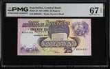 Seychelles 25 Rupees ND 1989 P 33 Superb Gem UNC PMG 67 EPQ