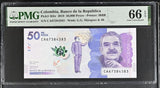 Colombia 50000 Pesos 2019 P 462 e Gem UNC PMG 66 EPQ