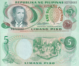 Philippines 5 Piso ND 1978 P 160 b UNC ,Andres Bonifacio Scene of the Katipunan