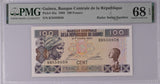 Guinea 100 Francs 1998 P 35 a RADAR 859958 Superb Gem UNC PMG 68 EPQ