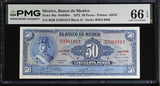 Mexico 50 Pesos 1972 P 49 u Gem UNC PMG 66 EPQ