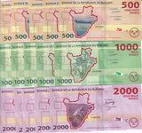 Burundi SET 3 x LOT 5 SETS= 15 UNC 500 1000 2000 Francs 2023 P 50 P 51 P 52