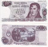 Argentina 10 Pesos ND 1970-73 P 289 UNC